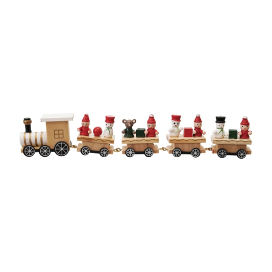Wood Train with Holiday Passengers