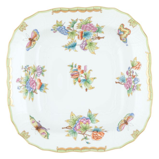 Queen Victoria Square Fruit Dish Green