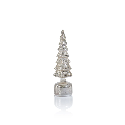 Alpine Rotating LED Tree Antique Silver Medium