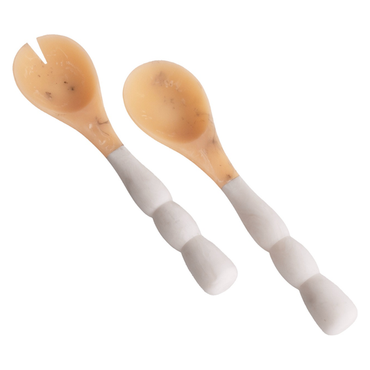 Resin Sorbet Salad Servers Coconut