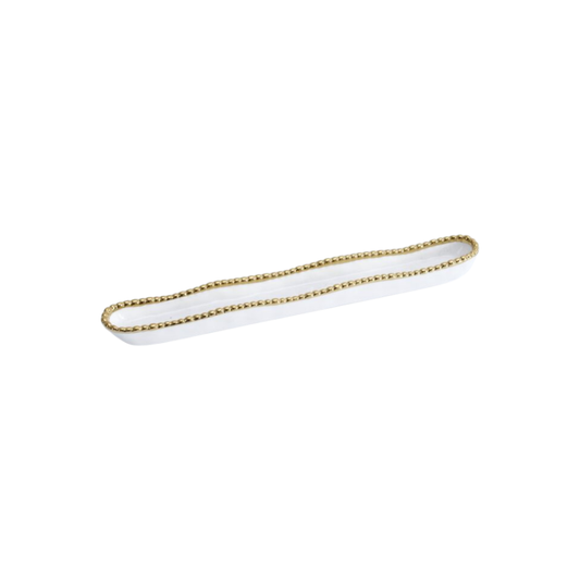 Olive Dish White/Gold