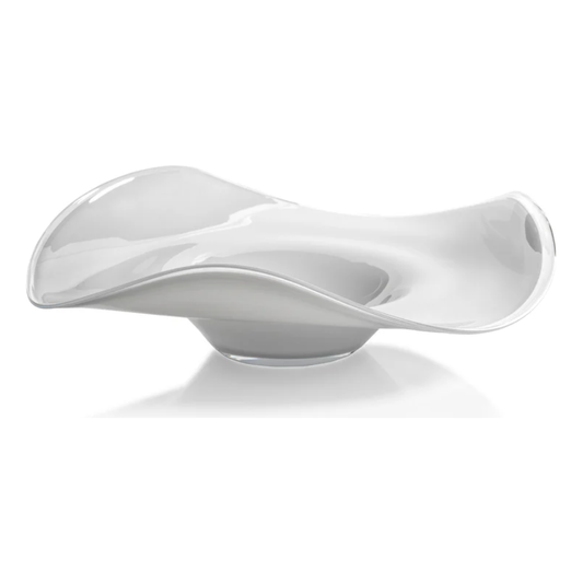 Lagoon Scissor Cut Wave Bowl Opal White