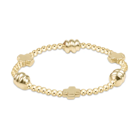 Signature Cross Admire Gold 3mm Bead Bracelet