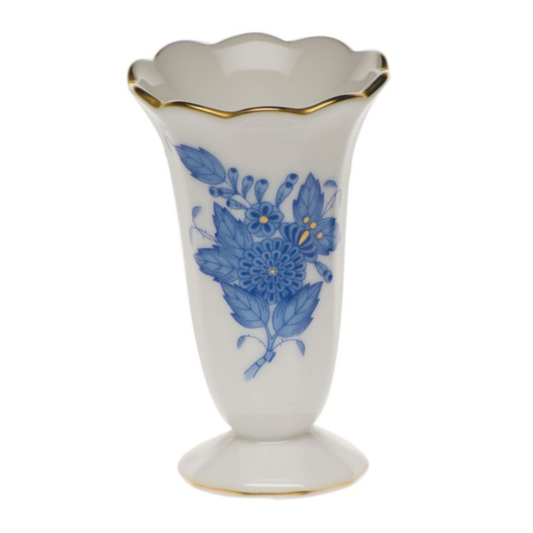 Scalloped Bud Vase Blue