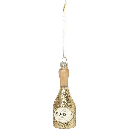 Prosecco Glass Bottle Ornament