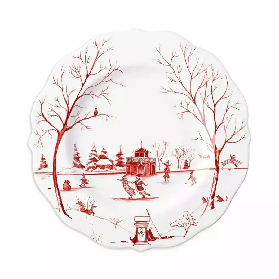Country Estate Winter Frolic Ruby Dinner Collection