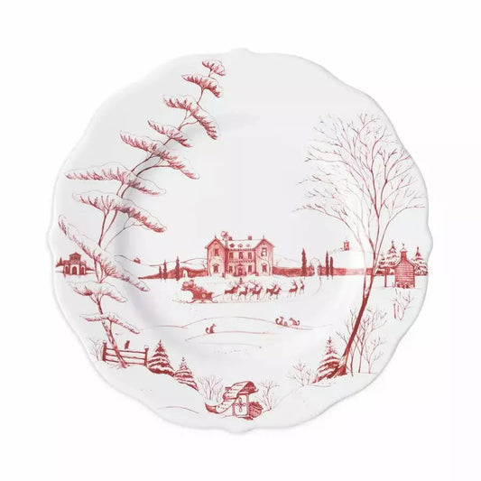 Country Estate Winter Frolic Ruby Dinner Collection