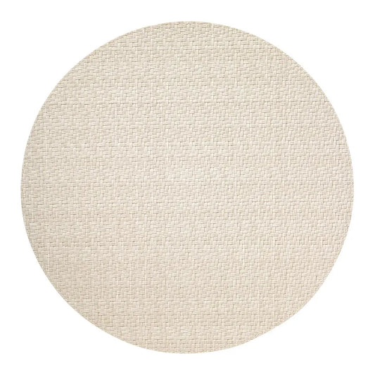 Round Wicker Cream Placemat Set/4