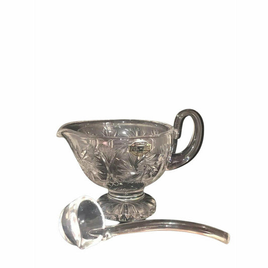 Cristal De Paris Sauce Boat and Laddle