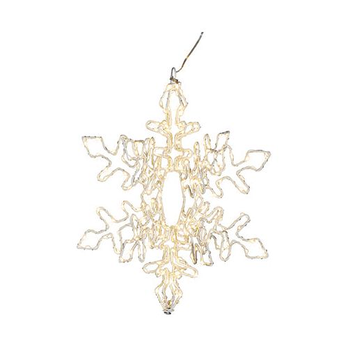 15.75" Hanging Lighted Snowflake