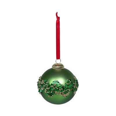 Bejeweled Glass Ball Ornament