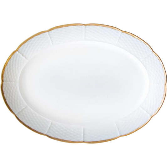 Sasha Nicholas Gold Edge Oval Platter