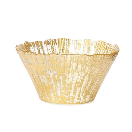 Glass Gold Small Deep Bowl