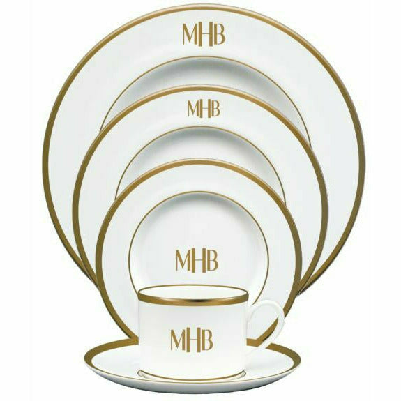 Signature With Monogram Ultra White Dinner Collection