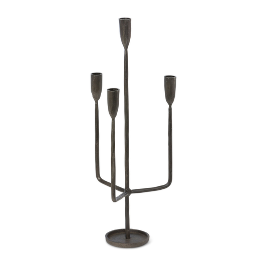 Primitive Iron Candelabra