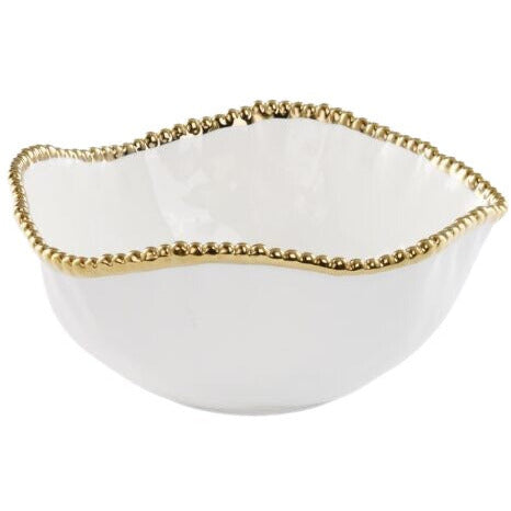 Salad Bowl White/Gold