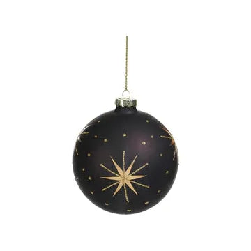 Denver Gold and Black Star Design Ornament 4"