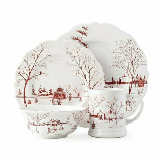 Country Estate Winter Frolic Ruby Dinner Collection