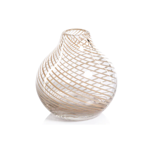 Claire Bud Vase Beige Swirl Onion