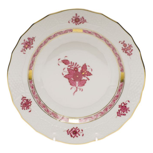 Chinese Bouquet Dessert Plate Raspberry