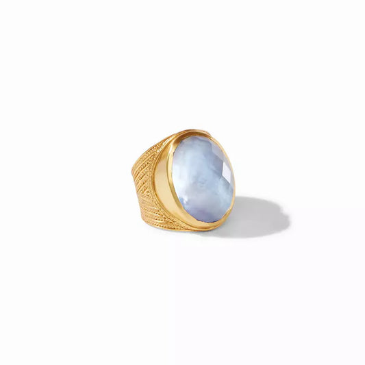 Verona Statement Ring Chalcedony Blue Sz 8