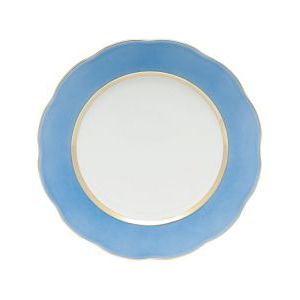 Silk Ribbon Service Plate Cornflower Blue