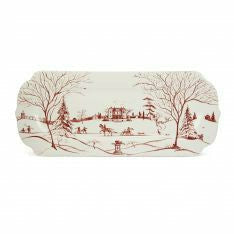 Country Estate Winter Frolic Ruby Serving Collection