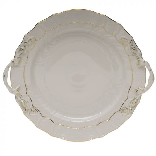 Golden Edge Chop Plate w/Handles