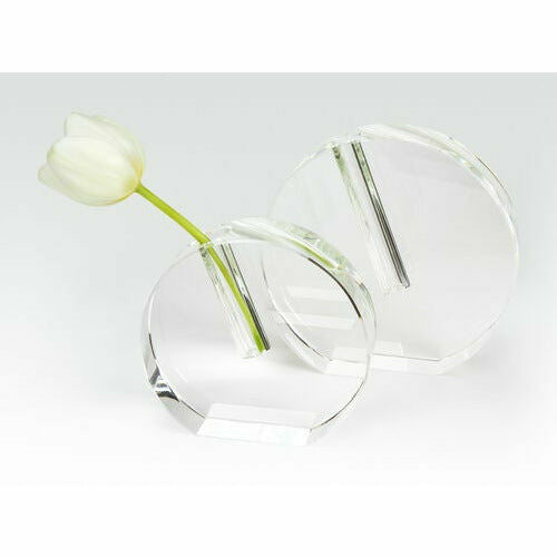 Round Flat Bud Vase