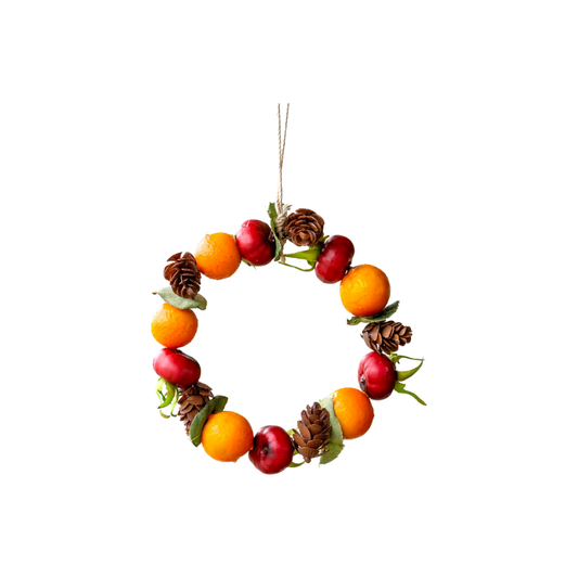 Rosehip and Kumquat Wreath Ornament