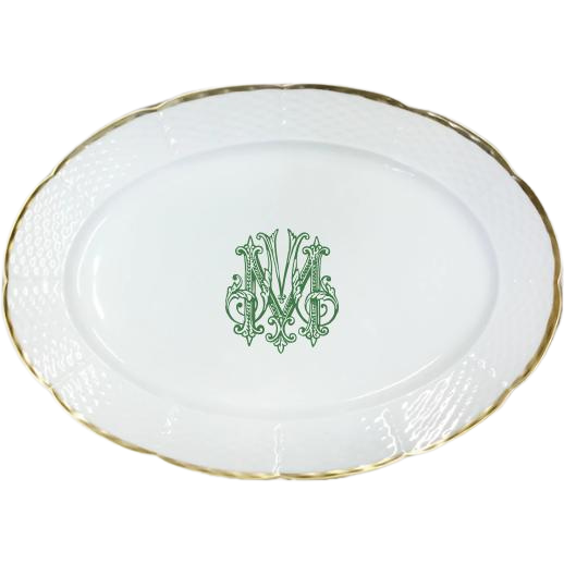 Sasha Nicholas Gold Edge Oval Platter