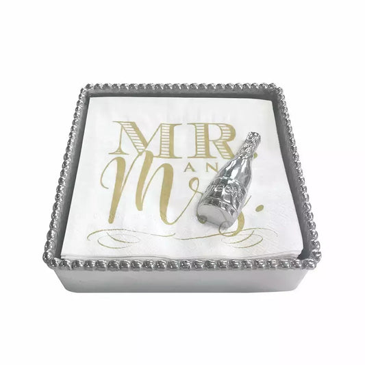 Champagne Bottle Napkin Box 3pc Set