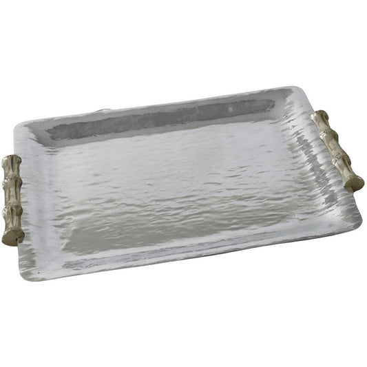 Garden Bamboo Med Tray w/ Gold Handles