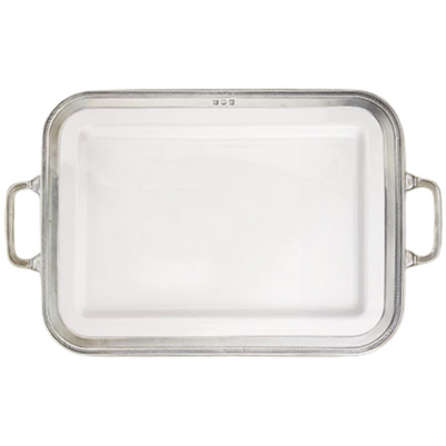Luisa Rect. Platter W/handles Lg.