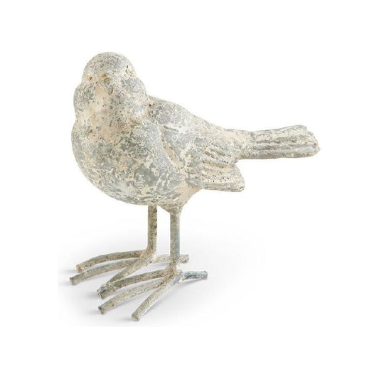 4" Gray Resin Bird w/ Metal Legs