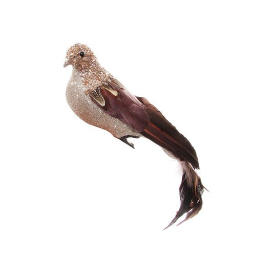 Feather Bird on Clip Purple