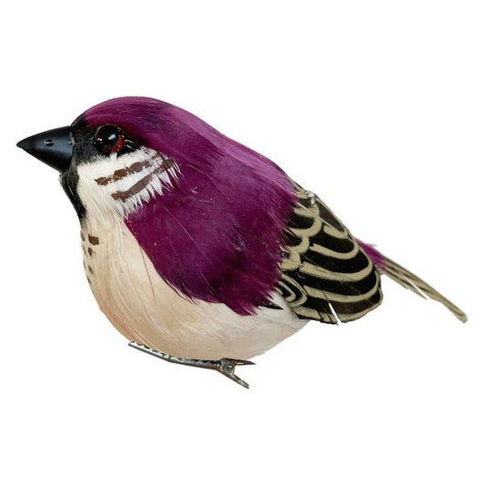 Feather Clip Bird Purple/Pink